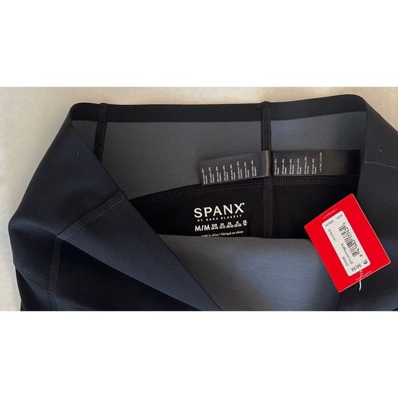 Spanx 20193R Women Sz M Very Black Every Wear Gloss Pockets Leggings - Picture 6 of 8